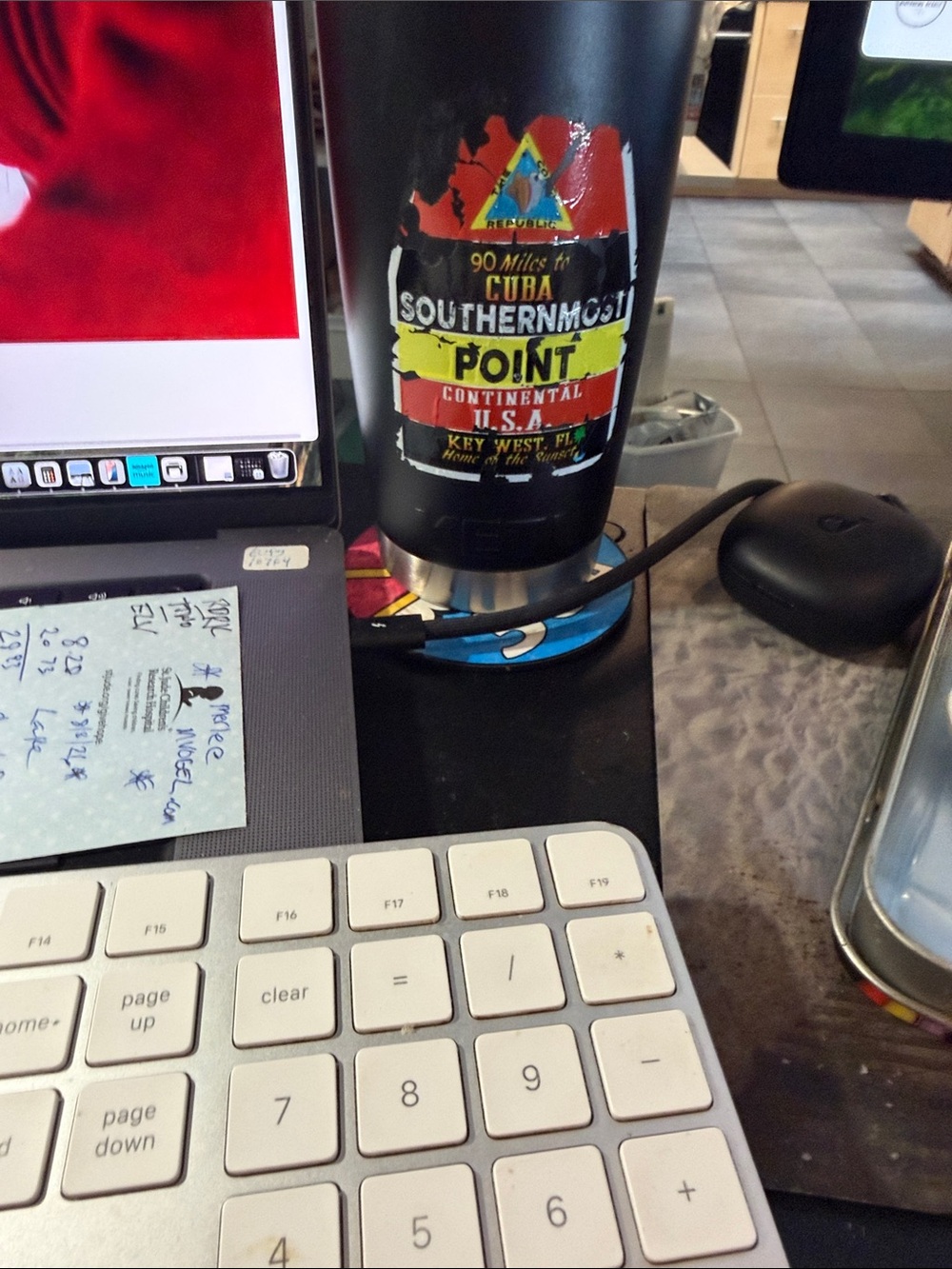 Yeti Black Tumbler with Multicolor Southernmost Point Decal